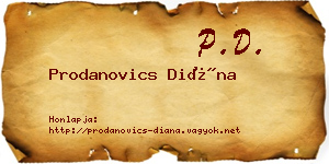 Prodanovics Diána névjegykártya